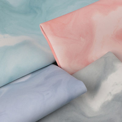 1.0 ملم الطباعة الرقمية الرخامية PVC الجلد المزيف الممشط أسفل للحقيبه اليدوية استخدام حقيبة التجميل