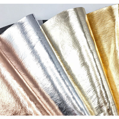 صناديق التعبئة الجلدية Saffiano Cross PVC فيلم معدني الجلد المزيف المشاريع