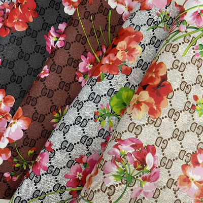 رسالة مطبوعة من GD زهرة PVC حقائب جلدية مزيفة غلاف هاتف حزمة مربع قماش جلدي