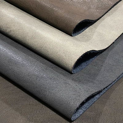 قشرة ميكروفايبر PU محاكاة للحذاء نمط قشرة محترقة