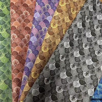 الفيلم المطبوع من PVC Peacock النمط الجلد الاصطناعي للحقيبة تغليف الكتب الهاتف القشرة القماش الجلدي المزيف