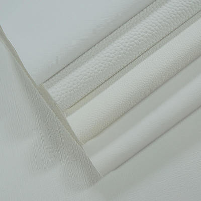 جلد صناعي صناعي منقوش أبيض من البولي فينيل كلورايد للطباعة الرقمية للحقائب ودفتر الملاحظات وغطاء الهاتف وحصيرة الطاولة والجلد الصناعي