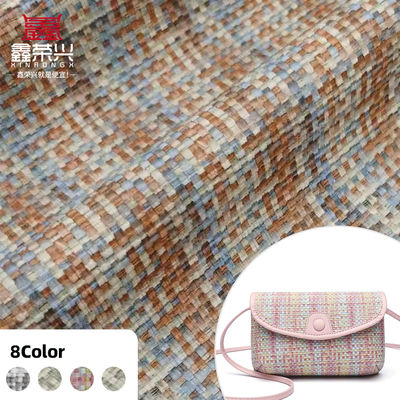 جلد PVC بسماكة 0.8 مم وعرض 137 سم من الجلد الصناعي مع طباعة حصيرة عشبية بخمسة ألوان