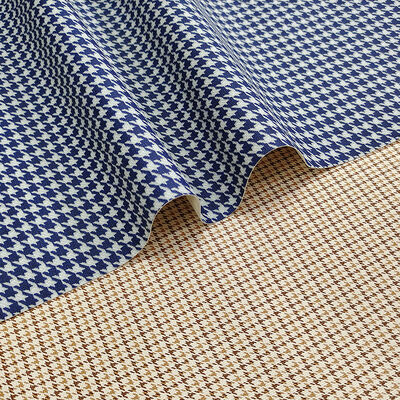 بيع بالجملة PVC Houndstooth مطبوعة قماش الجلد الزائف للحقيبة الزخرفية الهاتف القشرة طاولة المريحة غطاء الأريكة المشاريع الحرفية
