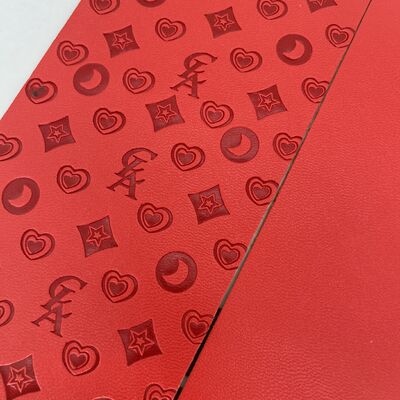 PU Pressed Embossed Synthetic Faux Leather Fabric Waterproof Elastic Car Seat Decorative Upholstery Chair Shoe Bag Table Mat