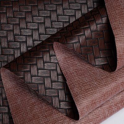 0.6ملم التعبئة التعبئة الجلدية الزائفة الجلدية المنسوجة PVC الجلد الكبير المريحة النسيج