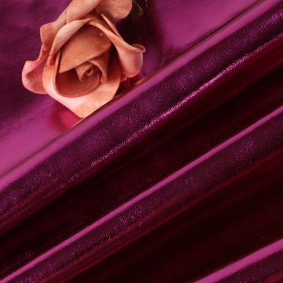 0.5ملم ليزر حفر PU الجلد بيئي الصديق المعدن لامعة PU الجلد