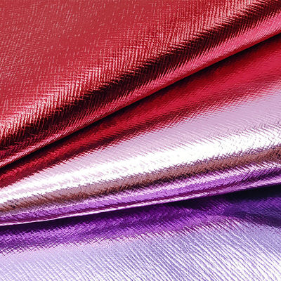 صناديق التعبئة الجلدية Saffiano Cross PVC فيلم معدني الجلد المزيف المشاريع