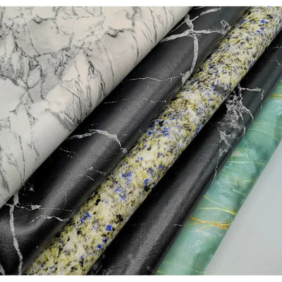 0.7mm مقاوم للماء PU الجلد الاصطناعي النمط الرخامية متطاطية مزيفة