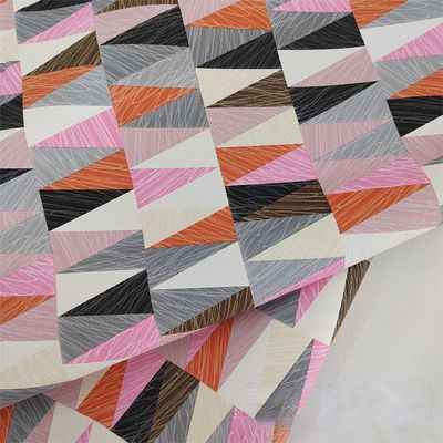 0.8 ملم تصميم هندسي ملون جلد بي.في.سي لحقيبة اليد صندوق التعبئة والهاتف حالة الديكور الاستخدام