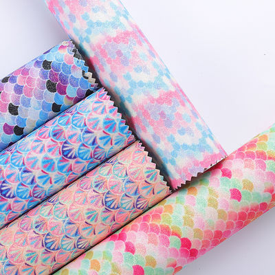 0.5 ملم جليتر PU جلد مفرش حورية البحر سمك مقياس PU الجلد الاصطناعي