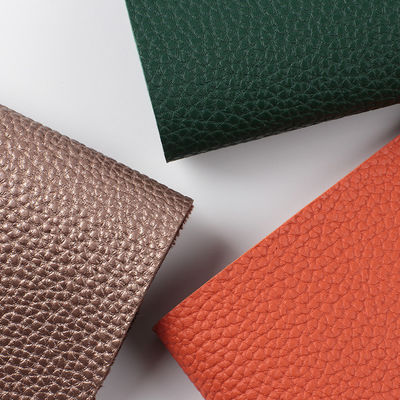 ليتشي مخصصة جلد PVC ناعم لأكياس تقليد قطن مخملية القاع النسيج