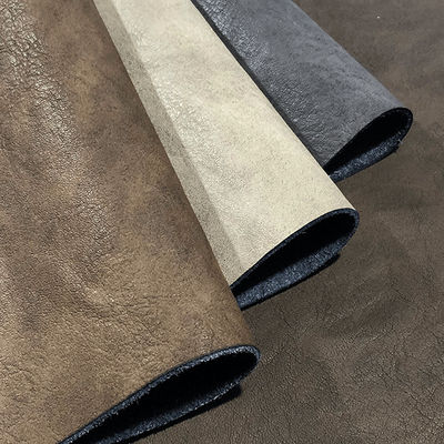 قشرة ميكروفايبر PU محاكاة للحذاء نمط قشرة محترقة