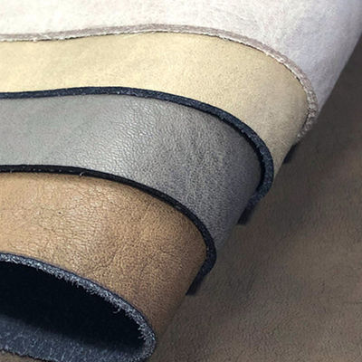 قشرة ميكروفايبر PU محاكاة للحذاء نمط قشرة محترقة