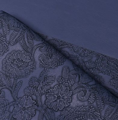 3D Retro Floral PVC Leather للحقائب اليدوية صندوق التعبئة والتغليف القماش الزخرفي