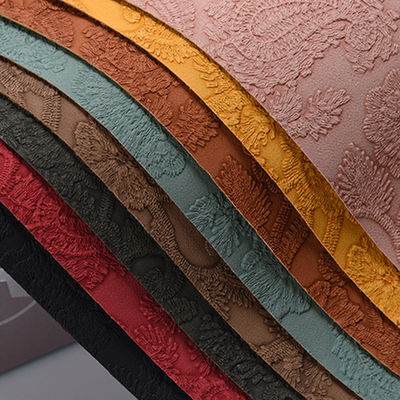 3D Retro Floral PVC Leather للحقائب اليدوية صندوق التعبئة والتغليف القماش الزخرفي