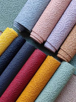 ريترو وردة العصا الجلد المنسوجة بي في سي أسفل ممشاة لحقيبة اليد علبة التعبئة والتغليف النسيج الزخرفي Placemat الجلد الزائف