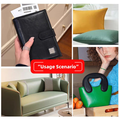 قماش جلد صناعي من البولي فينيل كلوريد (PVC) فائق التمدد، سادة، محبب، مقاوم للأوساخ