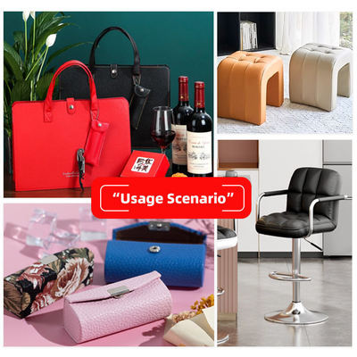 مصنع بيع بالجملة PVC 0.6mm ليتشي نسيج الجلد الزائف الجلد الاصطناعي المصنوع للسيارة كيس مقعد أقدام الزخرفية