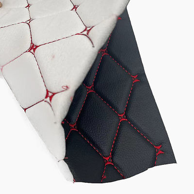 تطريز PVC مخصص جلد صناعي مبطن 6.0 مم رغوة البولي يوريثين لغطاء مقعد السيارة أريكة جلد صناعي