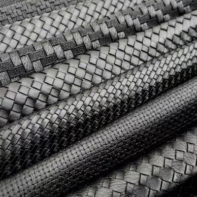 جلد صناعي منقوش بنمط منسوج من مادة PVC لمواد الأحذية والحقائب والأثاث والحرف اليدوية والأرائك الخارجية