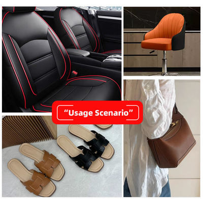 D90 نسيج الجلد المزيف المنسوج من ليتشي 150 سم عرض PVC الجلد الاصطناعي للصوفا الكيس الكرسي سيارات أقدام فرشاة أثاث