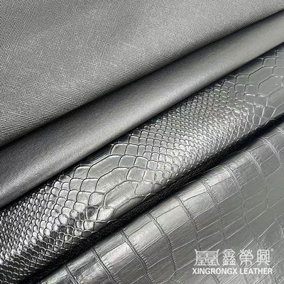 بيع بالجملة PVC الجلد المزيف محفظة صندوق الأحذية دفتر ملاحظات ليتشي الحيوان النسيج الصليب النمط الصناعي الجلد الاصطناعي