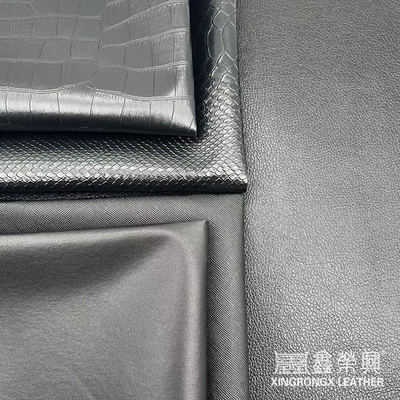 بيع بالجملة PVC الجلد المزيف محفظة صندوق الأحذية دفتر ملاحظات ليتشي الحيوان النسيج الصليب النمط الصناعي الجلد الاصطناعي