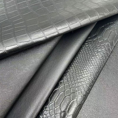 بيع بالجملة PVC الجلد المزيف محفظة صندوق الأحذية دفتر ملاحظات ليتشي الحيوان النسيج الصليب النمط الصناعي الجلد الاصطناعي