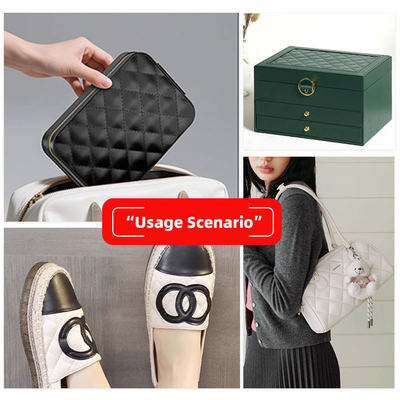 1.8 ملم سميكة من جلد البولي فينيل كلورايد الصناعي المطرز والمزخرف بشرائط صناعية من جلد البولي يوريثين المقاوم للماء حقيبة طاولة حصيرة أحذية محفظة تزيين حزام أريكة