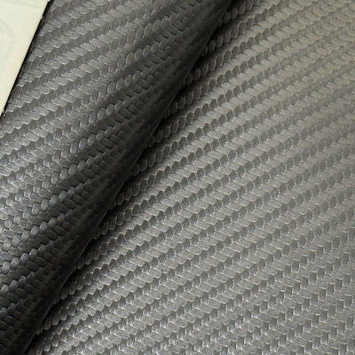 1.1 ملم سميكة ألياف الكربون بولي كلوريد الفينيل جلد صناعي منقوش مادة جلد صناعي لتنجيد حقيبة ظهر السيارة محفظة حزام أريكة