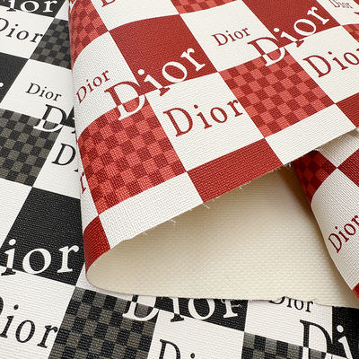 نسيج الجلد المزيف المطبوع من PVC سمك 0.8 ملم للحقائب والحافظات