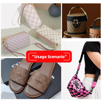 نسيج الجلد المزيف المطبوع من PVC سمك 0.8 ملم للحقائب والحافظات