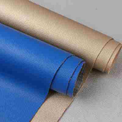 جلد صناعي منقوش بنمط متقاطع من مادة PVC Saffiano للأثاث بعرض 54 بوصة