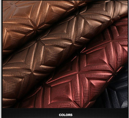 قماش جلد صناعي بنمط حبيبات PVC لمقاعد السيارات والأثاث