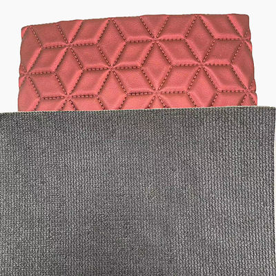 بولي كلوريد الفينيل مخصص ماسي التطريز مبطن لؤلؤي جلد صناعي إبرة لكمة رغوة لغطاء مقعد السيارة أريكة جلد صناعي