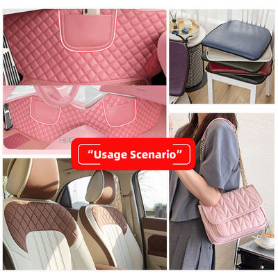 بولي كلوريد الفينيل تقليد التطريز المعيني جلد صناعي اصطناعي لمقعد السيارة للقدمين أريكة تزيين حقيبة قماش جلد صناعي