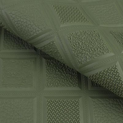 PVC Antiskid Rhombus النمط المنسوج الجلد الاصطناعي للسيارة القدمين مقاعد السيارات الأريكة تزيين الحقيبة القماش الجلد المزيف