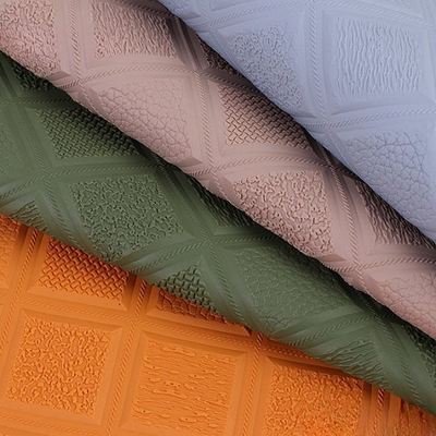 PVC Antiskid Rhombus النمط المنسوج الجلد الاصطناعي للسيارة القدمين مقاعد السيارات الأريكة تزيين الحقيبة القماش الجلد المزيف