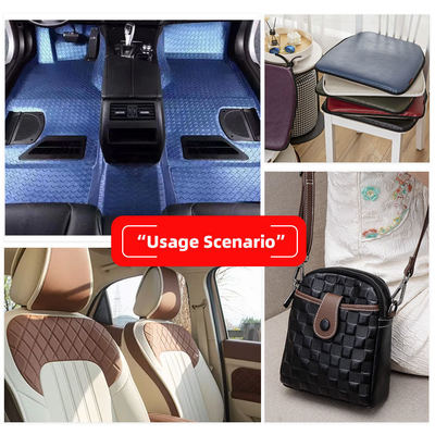 بولي كلوريد الفينيل تقليد التطريز سداسي الاصطناعية الجلود الاصطناعية لسيارة القدم مقاعد السيارة أريكة تزيين حقيبة فو الجلود النسيج