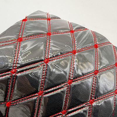 سجادة قدم سيارة من جلد PVC مبطن حسب الطلب بسماكة 4.6 مم مع حشوة إسفنجية، تناسب المقاعد المطرزة والمنقوشة للسيارات والأرائك والحقائب