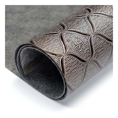 البيع بالجملة PVC النمط الهندسي الساطع الجلد الاصطناعي التعبئة والتغليف صندوق محفظة دفتر ملاحظات القماش الجلدي المزيف