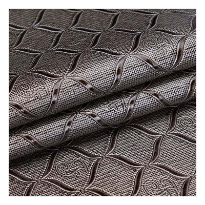 البيع بالجملة PVC النمط الهندسي الساطع الجلد الاصطناعي التعبئة والتغليف صندوق محفظة دفتر ملاحظات القماش الجلدي المزيف