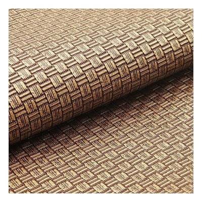 بولي كلوريد الفينيل العتيقة النحاس نسج نمط الاصطناعية الجلود الاصطناعية التعبئة والتغليف محفظة مربع الأحذية دفتر فو الجلود النسيج