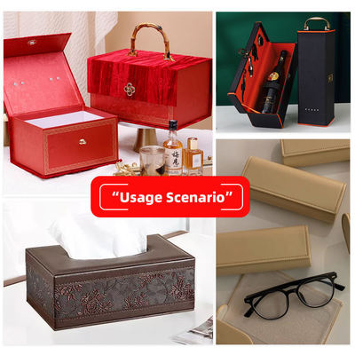 جلد صناعي منقوش بنمط زهور PVC للمحافظ والصناديق والأحذية ودفاتر الملاحظات والحقائب الزخرفية - مواد جلد صناعي متينة