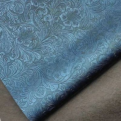 جلد صناعي منقوش بنمط زهور PVC للمحافظ والصناديق والأحذية ودفاتر الملاحظات والحقائب الزخرفية - مواد جلد صناعي متينة