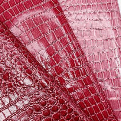 Hot Sale PVC Shiny High Gloss Synthetic Leather Embossed Stone Pattern for Shoes Bags Notebooks Furniture Use