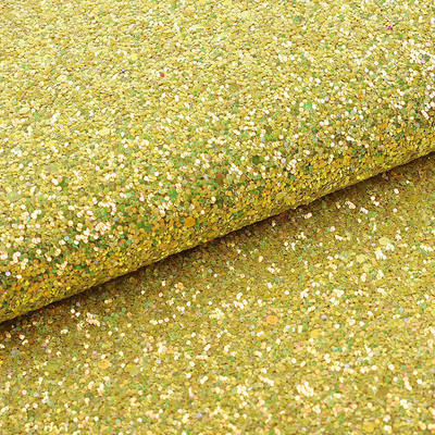 قماش جلد صناعي لامع ولامع ولامع من البولي يوريثين المرن مع لمعان سداسي سميك للأحذية والحقائب والأقواس والحرف اليدوية والقبعات والجلد الصناعي