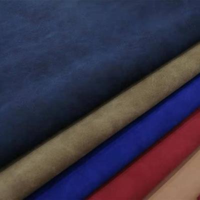 PU جلد الغزال جلد صناعي نسيج تقليد القطن أسفل الأحذية حقائب دفتر النسيج بقعة بالجملة