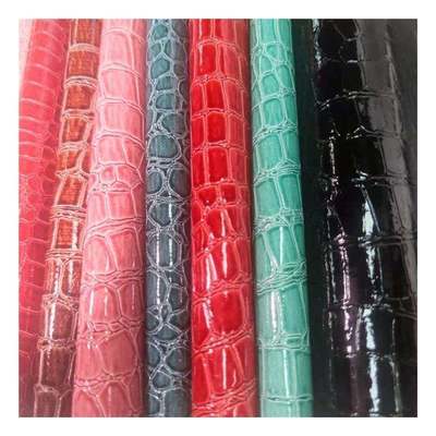 جلد صناعي من البولي فينيل كلوريد (PVC) بنمط الحجر اللامع للأحذية والحقائب، جلد صناعي